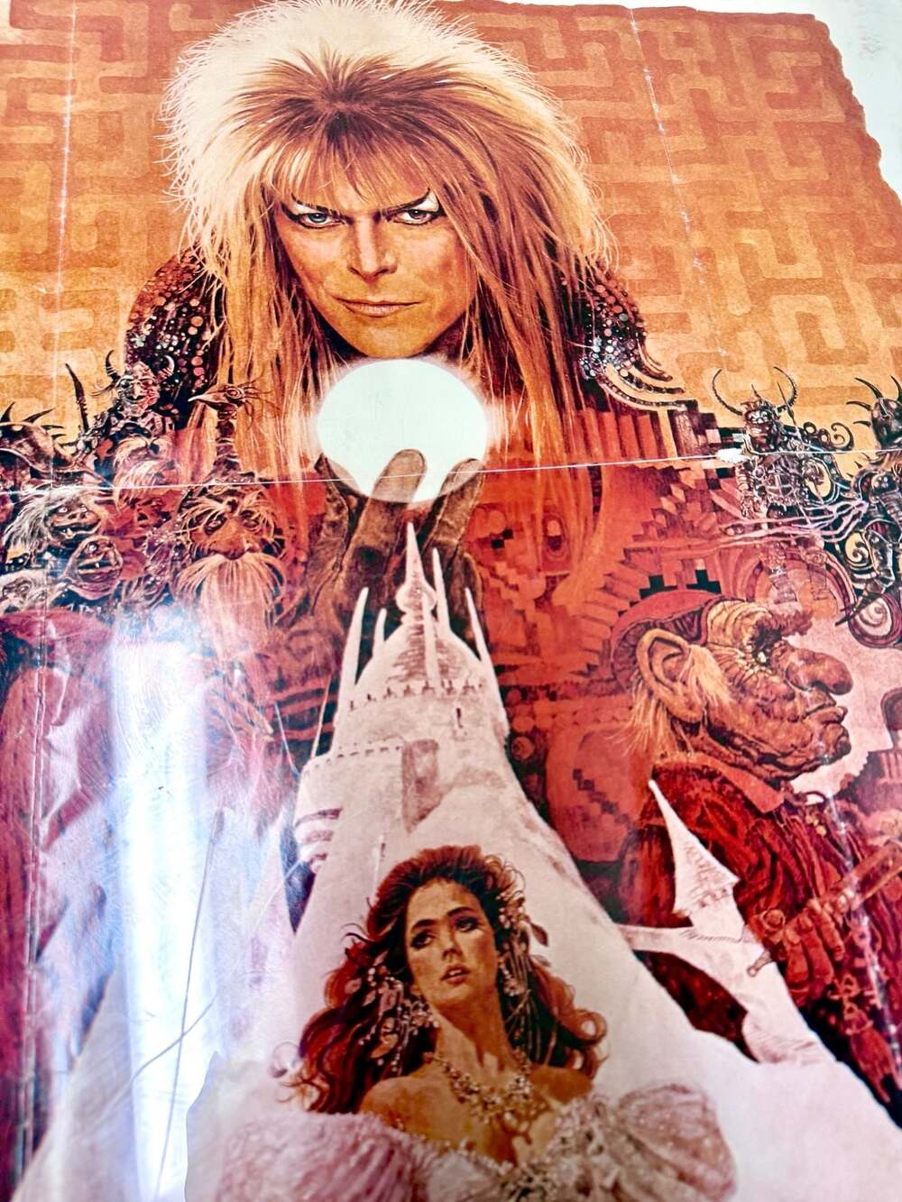 Vintage 1986 Labyrinth Original Movie Poster VHS Release